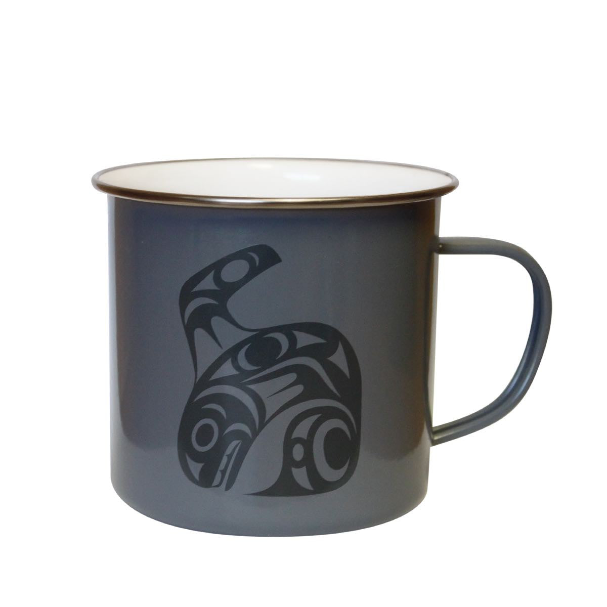 Native Northwest Enamel Mug - Orca