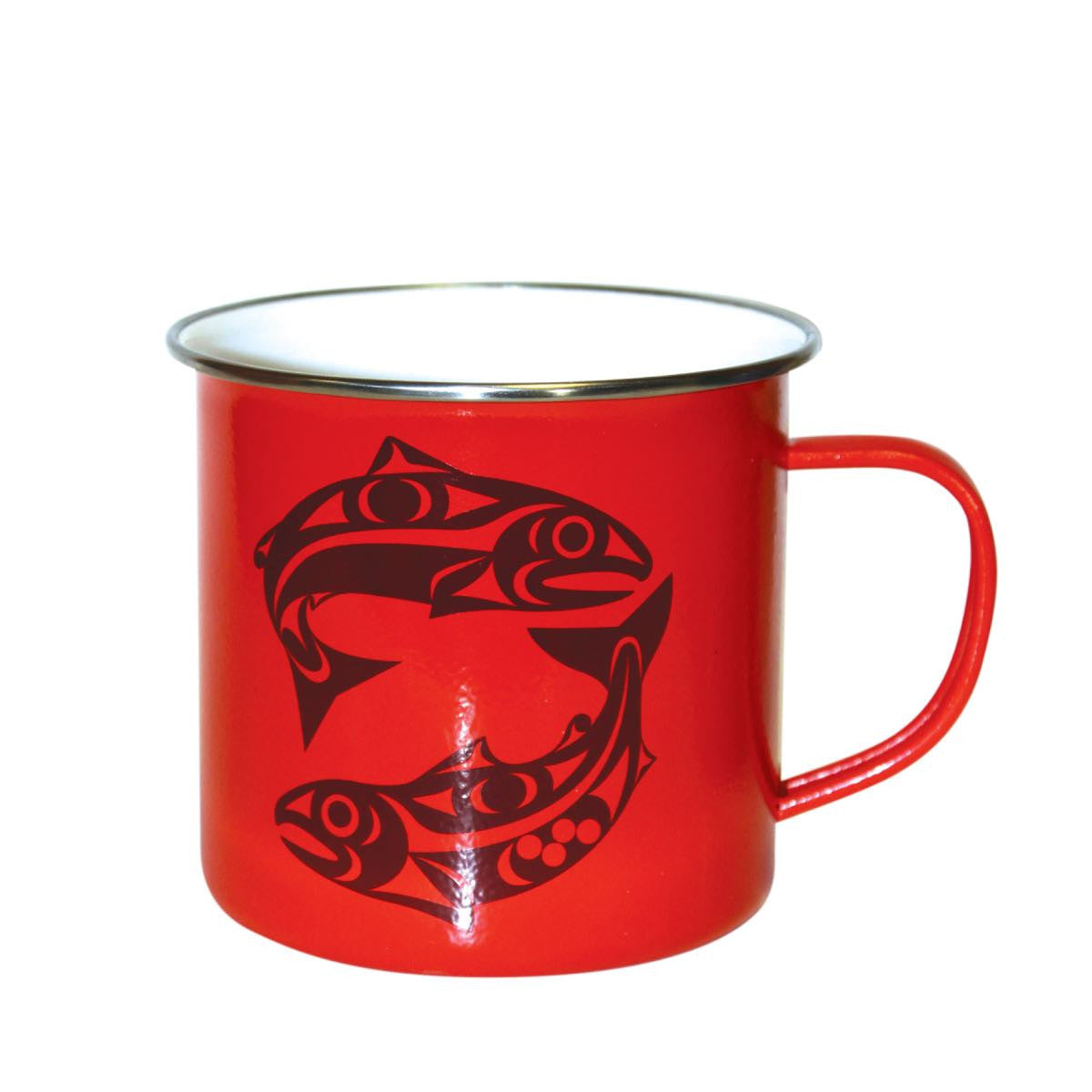 Native Northwest Enamel Mug - Salmon