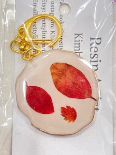 Autumn Leaves Resin Keychain