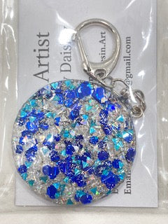 Celestial Blue Resin Keychain