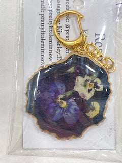 Floral Fantasy Resin Keychain