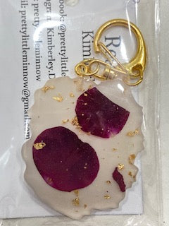 Forever Rose Resin Keychain