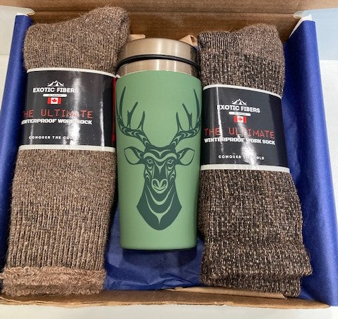 Alpaca Work Socks/Travel Mug Gift Box