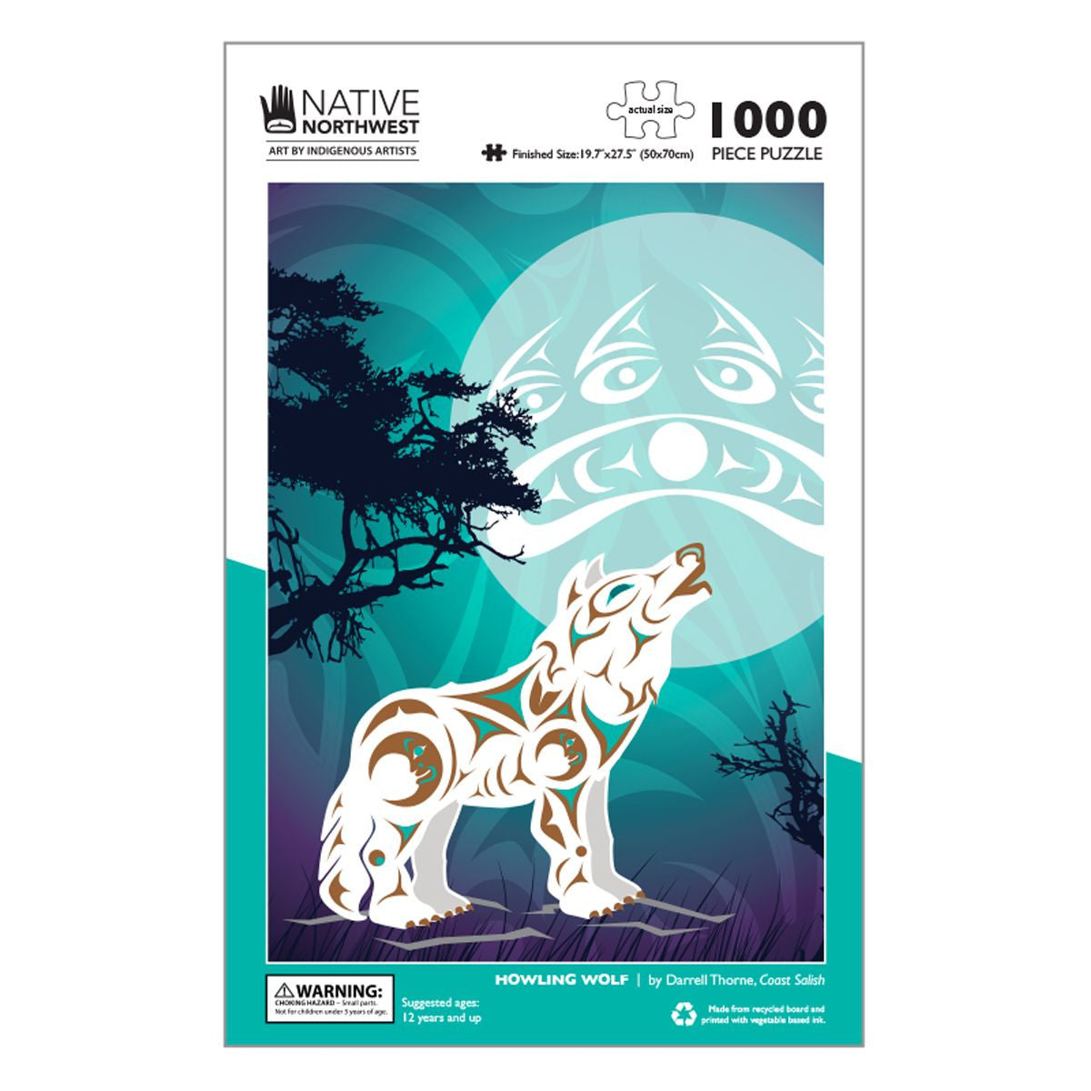 Native Northwest 1000 Piece Puzzle - Howling Wolf