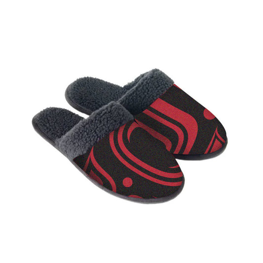 Native Northwest Slippers - Formline (Black/Red)