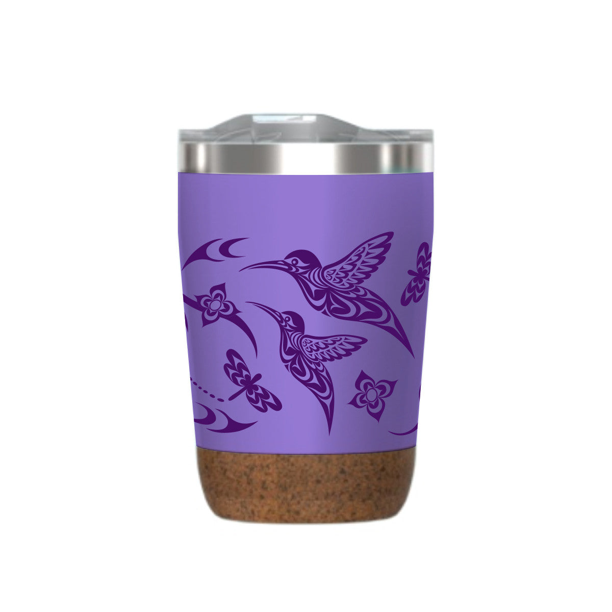 Cork Base Travel Mug (12oz) - Hummingbird