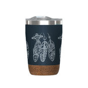 Cork Base Travel Mug (12oz) - Salmon Life Cycle