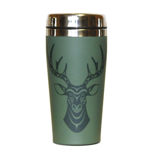 Native Northwest Matte Travel Mug- Deer Head