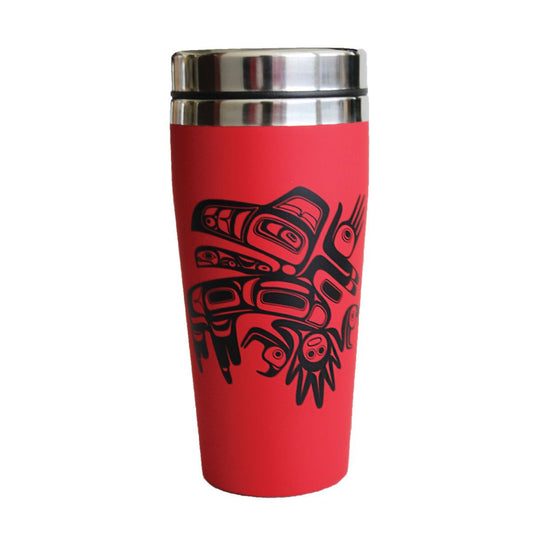 Native Northwest Matte Travel Mug- Running Raven