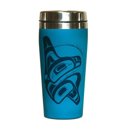 Native Northwest Matte Travel Mug- Whale Rising