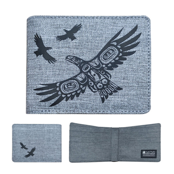 Native Northwest Crosshatch Wallet - Soaring Eagle