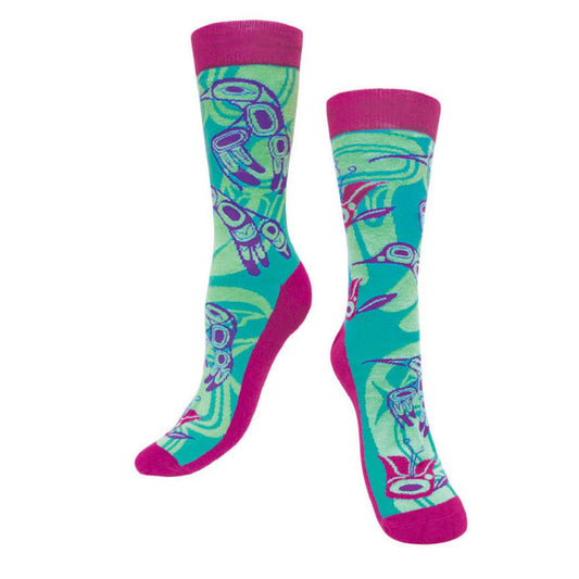 Native Northwest Art Socks - Hummingbirds