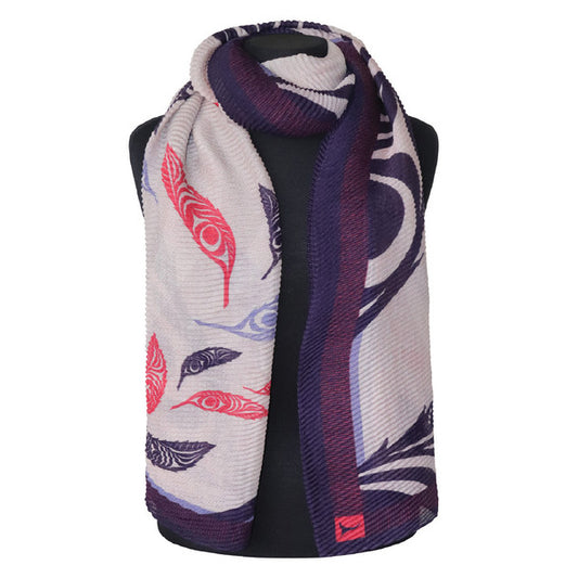 Eco Scarf - Feathers Simone Diamond, Coast Salish