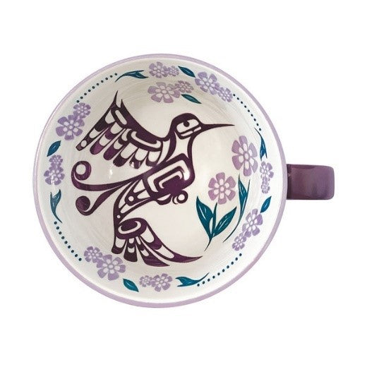 Native Northwest Porcelain Art Mug - Hummingbird (Purple)