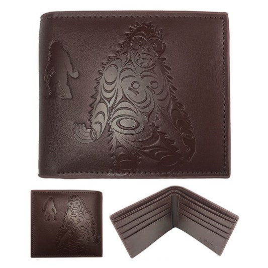 Native Northwest Leather Embossed Wallet – Sasquatch